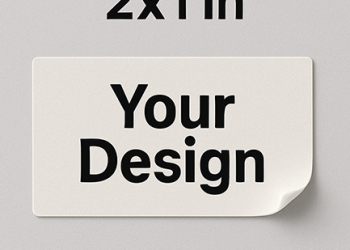Customised Paper Rectangle Sticker | 2×1 Inch