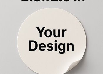 Customised Paper Round Sticker | 2.5×2.5 Inch