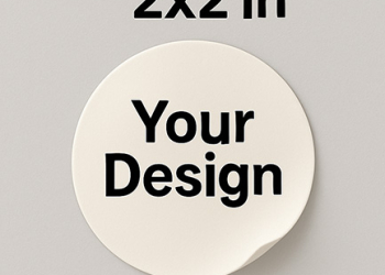 Customised Paper Round Sticker | 2×2 Inch