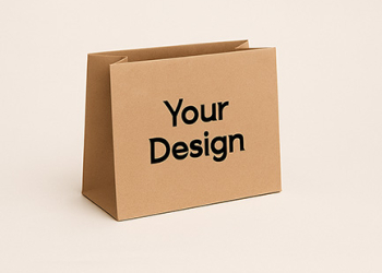 Customised SOS Paper Bag | Brown Kraft | 18x12x27 CM | 80 GSM