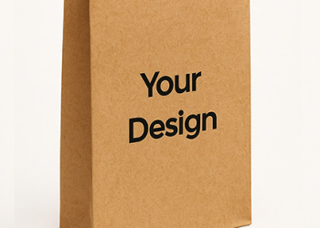 Customised SOS Paper Bag | Brown Kraft | 21x12x33 CM | 80 GSM