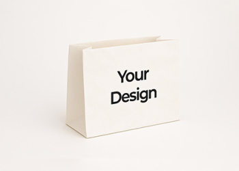 Customised SOS Paper Bag | White Kraft | 18x12x27 CM | 80 GSM