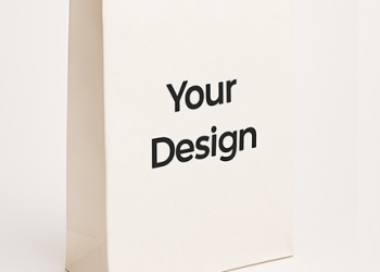 Customised SOS Paper Bag | White Kraft | 21x12x33 CM | 80 GSM