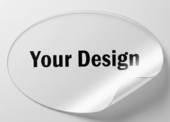 Customised Transparent Oval Sticker | 2×1 Inch