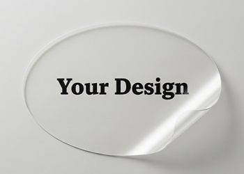 Customised Transparent Oval Sticker | 3×2 Inch