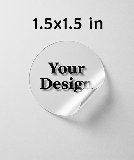 Customised Transparent Round Sticker | 1.5x1.5 Inch
