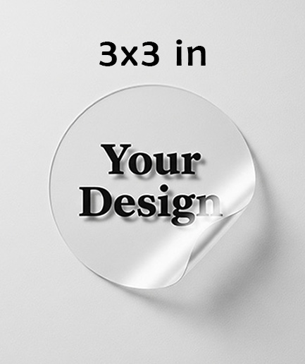 Customised Transparent Round Sticker | 3x3 Inch