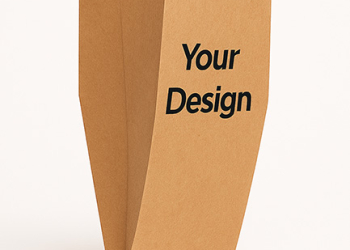 Customised V Bottom Paper Bag | 20x34x8 CM | 80 GSM