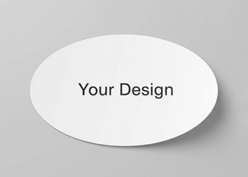 Customised vinyl Oval Sticker | 2×1 Inch