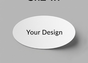 Customised vinyl Oval Sticker | 3×2 Inch